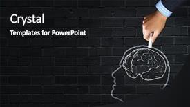  Presentation with human brain stroke - Amazing theme having cerebellum - close up of hand drawing backdrop and a black colored foreground