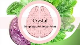  Presentation with cerebellum - Amazing PPT theme having cerebellum - health care concept organic food backdrop and a lemonade colored foreground
