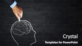  Presentation with cerebellum - Amazing presentation theme having cerebellum - human hand drawing brain backdrop and a black colored foreground