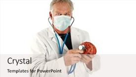  Presentation with cerebellum - Theme consisting of cerebellum - medical science brain surgeon humor background and a lemonade colored foreground