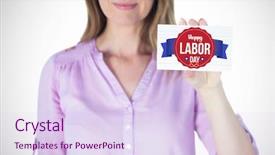  Presentation with cerebellum - Cool new PPT layouts with cerebellum - portrait of beautiful businesswoman showing backdrop and a sky blue colored foreground