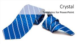  Presentation with tie - Theme consisting of portrait of a man having a headache against a white background background and a gray colored foreground