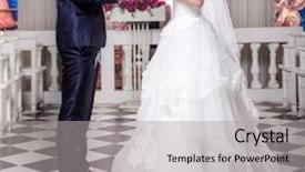  Presentation with pink wedding - Presentation design having ceremonial check - cropped photo of side view background and a light gray colored foreground