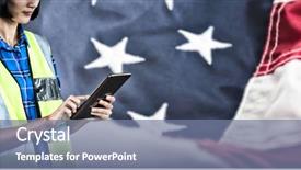  Presentation with using digital tablet - Theme consisting of ceremonial check - female architect using digital tablet background and a seafoam green colored foreground