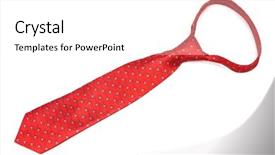  Presentation with tie - Cool new slides with ceremonial check - modern red tie backdrop and a  colored foreground