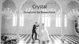  Presentation with romantic - Slide deck consisting of ceremonial check - side view of romantic wedding background and a light gray colored foreground