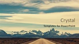  Presentation with flag of argentina - Audience pleasing PPT theme consisting of cerro fitz roy in argentina backdrop and a lemonade colored foreground