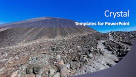  Presentation with volcano - Audience pleasing PPT layouts consisting of cerro-negro-volcano-landscapes backdrop and a cobalt blue colored foreground
