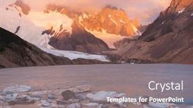  Presentation with clouds - PPT theme enhanced with cerro-torre-coming-out background and a gray colored foreground