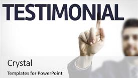  Presentation with testimonial - Beautiful presentation theme featuring virtual money for web banking backdrop and a coral colored foreground.