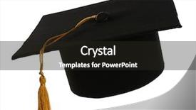  Presentation with white torn paper on gray - Colorful presentation theme enhanced with certificate completion - grad hat isolated on white backdrop and a wine colored foreground