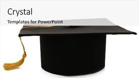  Presentation with hat - Beautiful theme featuring certificate traditional - grad hat isolated on white backdrop and a white colored foreground