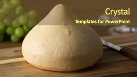  Presentation with certificate - PPT layouts enhanced with certificate traditional - single whole tetilla cows cheese background and a tawny brown colored foreground