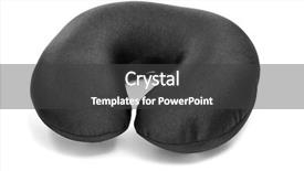  Presentation with cervical - Audience pleasing theme consisting of cervical vertebra - black neck pillow isolated backdrop and a  colored foreground