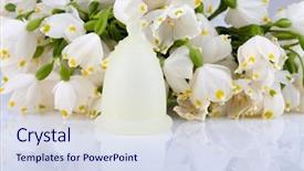  Presentation with eco friendly - Amazing presentation design having soct saving - silicone menstrual cup is eco-friendly backdrop and a sky blue colored foreground