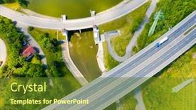  Presentation with energy source - Slide set having ceske-udoli-reservoir-on-radbuza background and a tawny brown colored foreground