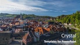  Presentation with czech republic - Slide deck enhanced with cesky-krumlov-old-town-unesco background and a tawny brown colored foreground