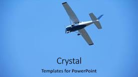  Presentation with cessna - Colorful slide set enhanced with cessna - small retro airplane clear blue backdrop and a light blue colored foreground