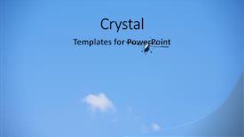  Presentation with plain blue clear sky - Slide set with cessna - small retro airplane clear blue background and a light blue colored foreground