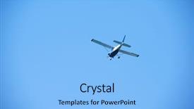  Presentation with cessna - Amazing presentation design having cessna - small retro airplane clear blue backdrop and a light blue colored foreground