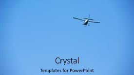  Presentation with cessna - Theme enhanced with cessna - small retro airplane clear blue background and a light blue colored foreground