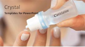  Presentation with allergy - PPT layouts enhanced with cetirizine-an-antihistamine-used and a coral colored foreground