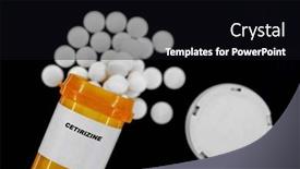  Presentation with yellow medical - Presentation design consisting of cetirizine-rx-medical-pills background and a black colored foreground