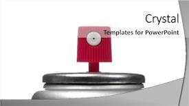  Presentation with aerosol - PPT theme consisting of cfc - close up of the nozzle background and a white colored foreground