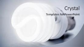  Presentation with baking light waem and a soft gre - Audience pleasing PPT layouts consisting of cfl light bulb on grey backdrop and a sky blue colored foreground