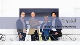  Presentation with lobby - PPT theme with  background and a  colored foreground