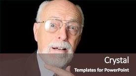  Presentation with black man - Audience pleasing presentation theme consisting of golden professor - handsome distinguished looking senior man backdrop and a  colored foreground