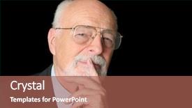  Presentation with intelligent gas detector - Beautiful theme featuring golden professor - intelligent senior man backdrop and a  colored foreground