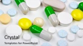  Presentation with capsules - Amazing PPT layouts having cg - macro of pills and capsules backdrop and a light gray colored foreground