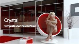  Presentation with women journey - Audience pleasing PPT theme consisting of cg - young naked women sitting backdrop and a tawny brown colored foreground