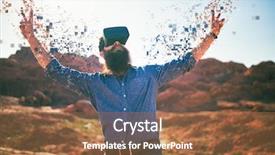  Presentation with walk in desert - Presentation enhanced with cgi - bearded guy in desert wearing background and a tawny brown colored foreground