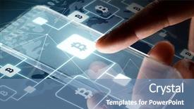  Presentation with transparent screen - Audience pleasing presentation consisting of cgi - business cryptocurrency and future technology backdrop and a teal colored foreground