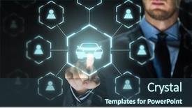  Presentation with black technology - Theme featuring cgi - business rental service and future background and a tawny brown colored foreground