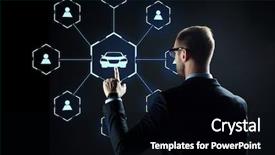  Presentation with car rental - Amazing presentation having cgi - business rental service and future backdrop and a black colored foreground