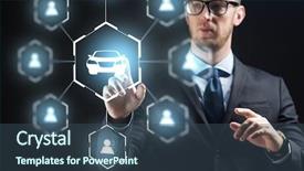  Presentation with car rental - Audience pleasing theme consisting of cgi - business rental service and future backdrop and a ocean colored foreground