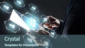  Presentation with black technology - Audience pleasing theme consisting of cgi - business transportation and future technology backdrop and a ocean colored foreground