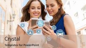  Presentation with people street - Amazing slides having cgi - car sharing modern technology backdrop and a coral colored foreground