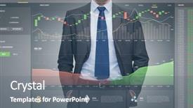  Presentation with virtual technology - PPT theme featuring cgi - cryptocurrency business and technology concept background and a gray colored foreground