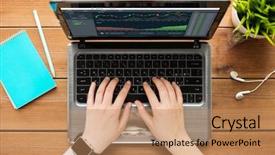  Presentation with cryptocurrency - Amazing PPT theme having cgi - cryptocurrency business and technology concept backdrop and a coral colored foreground