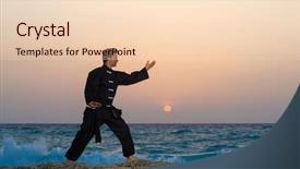  Presentation with tai chi - Presentation theme enhanced with ch - man performs tai chi moves background and a lemonade colored foreground