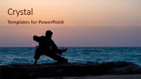 Presentation with tai chi - PPT layouts with ch - man performs tai chi moves background and a lemonade colored foreground