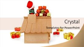  Presentation with roof - Beautiful PPT layouts featuring ch - santa claus on roof backdrop and a  colored foreground