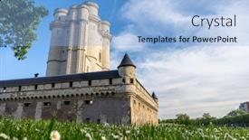  Presentation with paris france - Theme with ch-teau-de-vincennes background and a light blue colored foreground