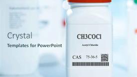  Presentation with plastic packaging - Presentation consisting of ch3cocl-acetyl-chloride-cas-75 background and a sky blue colored foreground