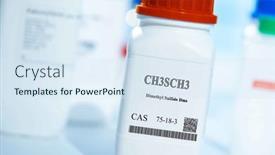  Presentation with plastic packaging - Presentation having ch3sch3-dimethyl-sulfide-dms-cas background and a sky blue colored foreground