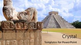  Presentation with stepping stone illustration of step - Amazing presentation having inner melody series arrangement backdrop and a dark gray colored foreground